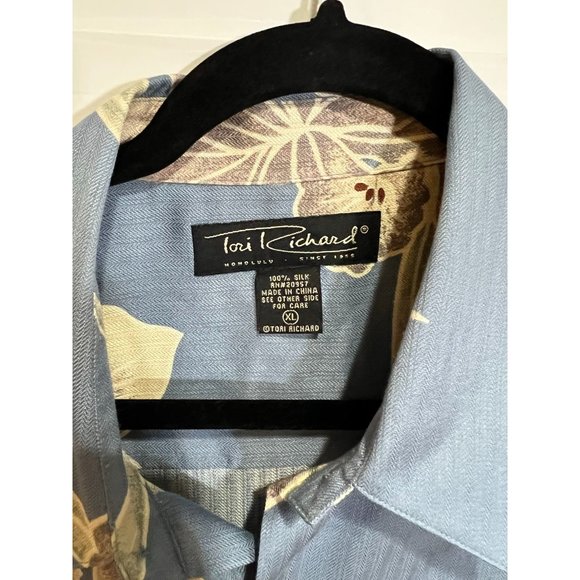 Tori Richard 100% Silk Short Sleeve Button Up Shirt - Size XL - Picture 2 of 4